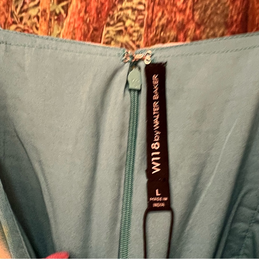 W118 By Walter Baker Dress Julissa paint dash dress NWT Y2K large teal green - Picture 6 of 16